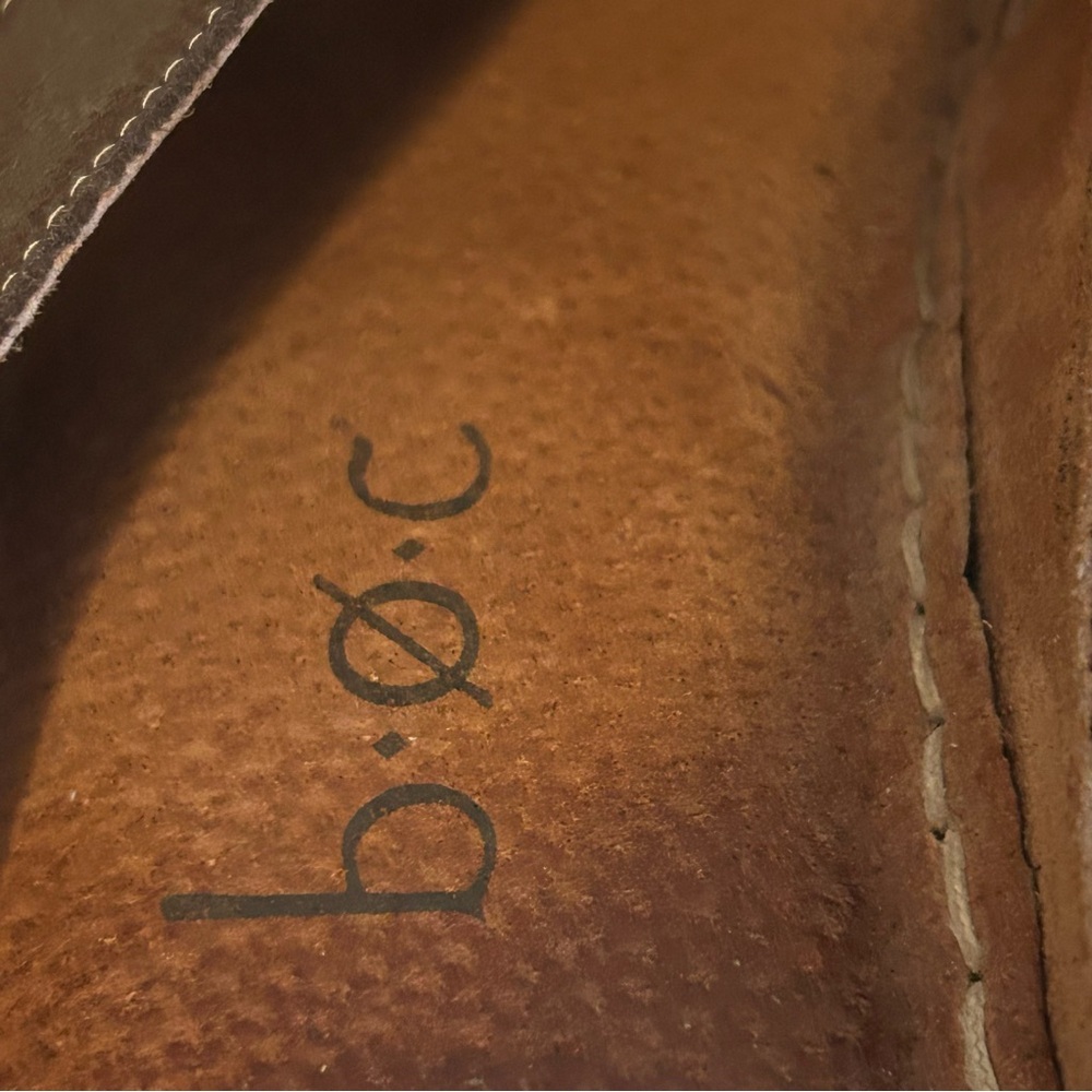 Born concept b.o.c Kallie brown genuine leather wedge sandals comfort size 8 - Picture 9 of 13